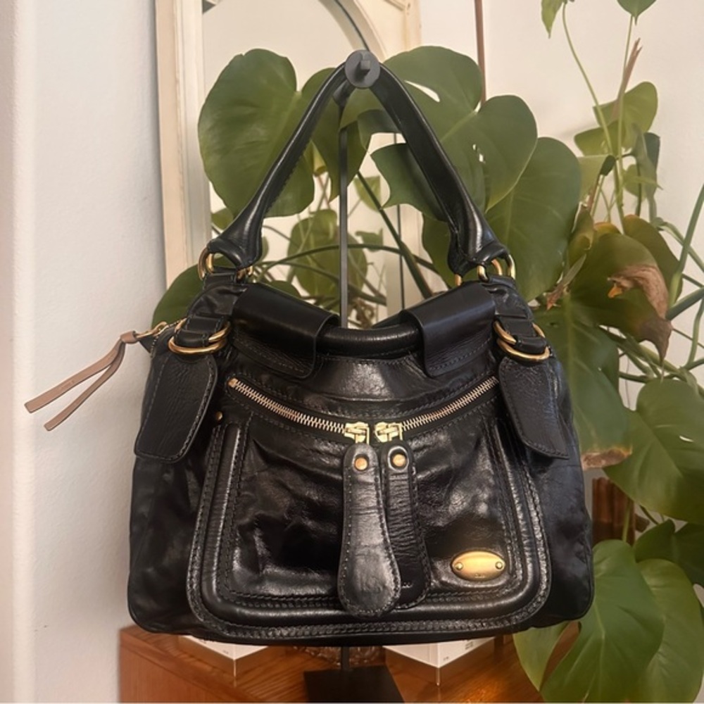 Y2k Chloe Black Leather Women's Bag